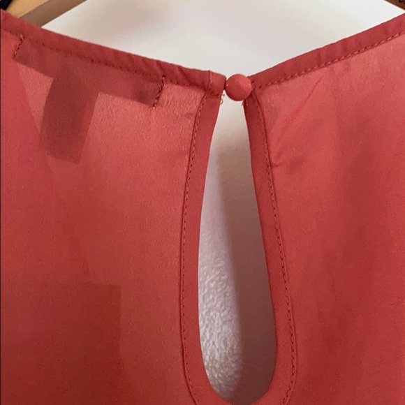 Salmon long sleeve bodysuit NWT peplum/ruched - Picture 7 of 8